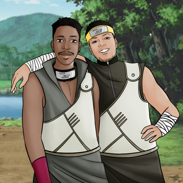 THE PERFECT NINJA BROTHERS - NARUTO CUSTOM PORTRAIT , Naruto Custom Anime Portrait, Naruto Custom Drawing, ninja, product:turn-me-ninja