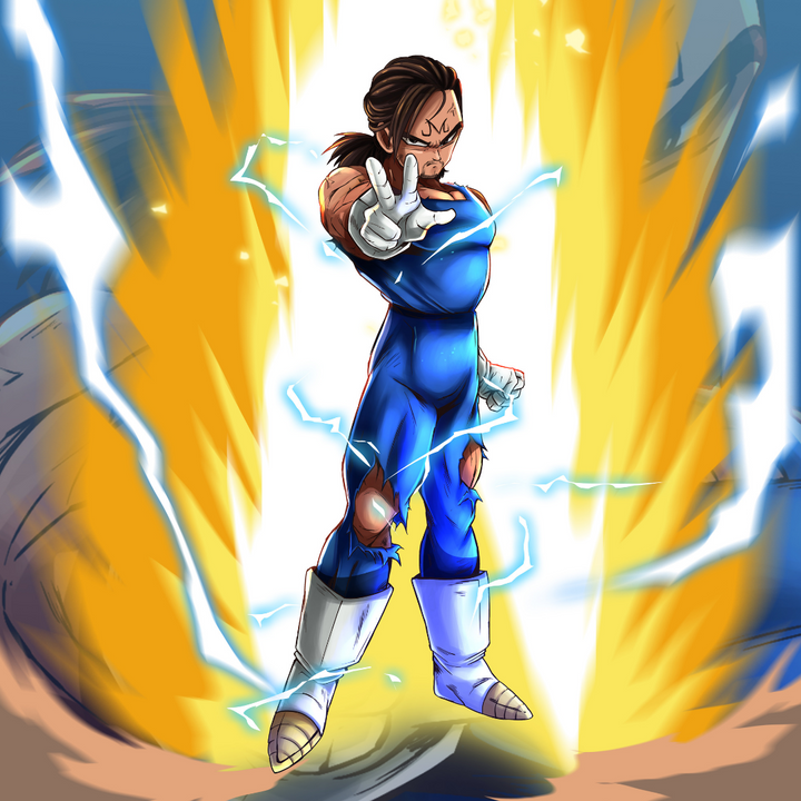 THE POWER OF MAJIN - VEGETA CUSTOM PORTRAIT , Dragon Ball, Dragon Ball Custom Anime Portrait, Dragon Ball Custom Drawing, Majin Vegeta, product:turn-me-saiyan, Vegeta