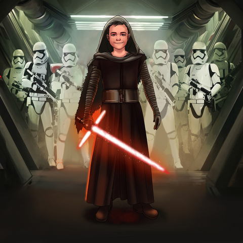 THE YOUNG KILO REN - STAR WARS CUSTOM DRAWING , Kilo Ren, product:turn-me-other, Star Wars, Star Wars Custom Drawing