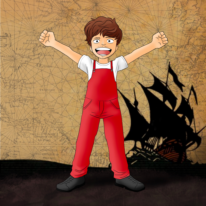 A DREAM OF THE PIRATE KID - ONE PIECE CUSTOM DRAWING , Luffy, One Piece, One Piece Custom Drawing, product:turn-me-pirate