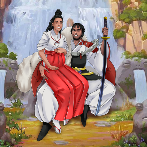 THE OTHER HAPPY ENDING - INUYASHA CUSTOM DRAWING , Inuyasha, Inuyasha Custom Drawing, Kikyo, other, product:turn-me-other, Sesshomaru