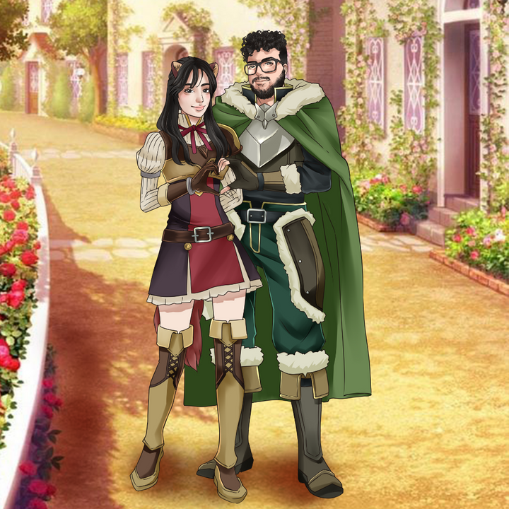 THE REAL LOVE IN THE CRUEL WORLD - THE RISING OF THE SHIELD HERO CUSTOM DRAWING , Naofumi, other, product:turn-me-other, Raphtalia, The Rising of the Shield Hero