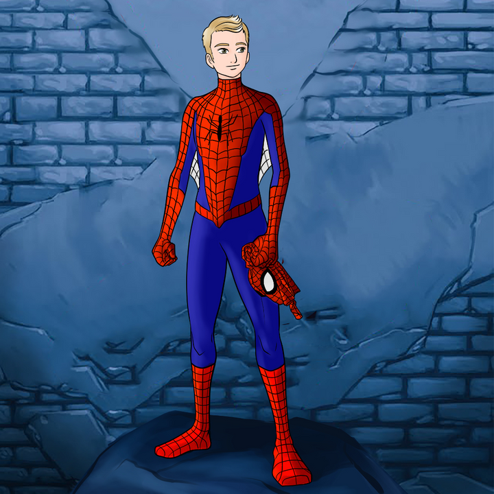 THE YOUNG SPIDER - MARVEL CUSTOM DRAWING , Marvel Custom Drawing, Marvel Hero, Marvel hero Customized Portrait, product:turn-me-marvel-hero, Spiderman
