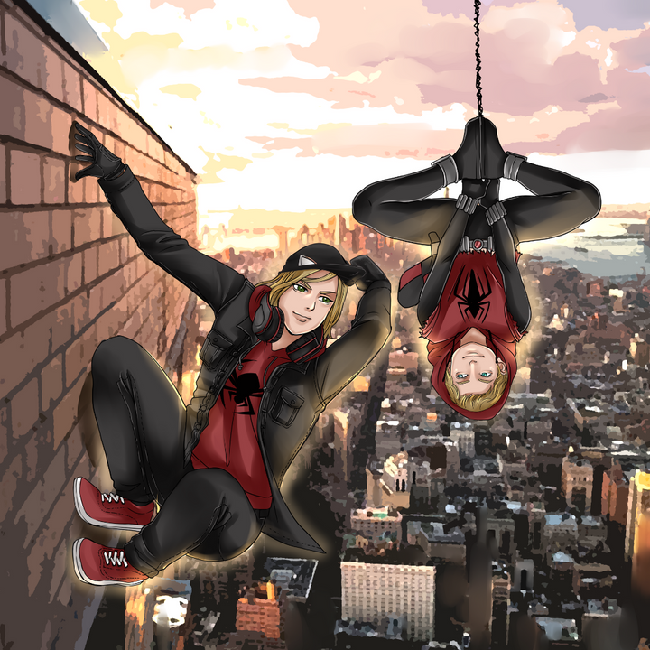 THE BEST SPIDEY DUO - SPIDERMAN CUSTOM DRAWING , Marvel Custom Drawing, Marvel Hero, product:turn-me-marvel-hero, Spiderman