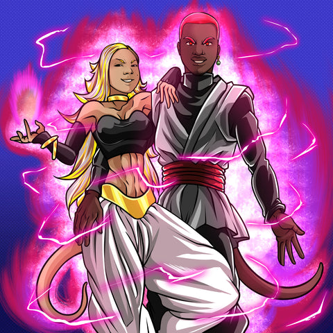 Majin Android 21 and Goku Black Rose - an unpredictable couple , Goku Black, Majin Android 21, product:turn-me-saiyan, title:TURN ME SAIYAN