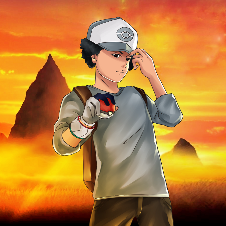 THE FUTURE POKEMON CHAMPION - POKEMON CUSTOM DRAWING , other, Pokemon, Pokemon trainer, product:turn-me-other, Red