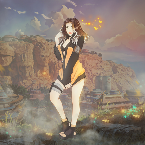 FEMALE NARUTO SHIPPUDEN - NARUTO CUSTOM DRAWING , naruto, Naruto Custom Drawing, Naruto Uzumaki, product:turn-me-ninja