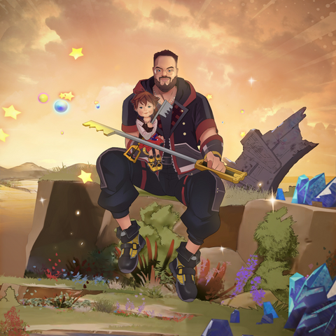 KEYS OF THE FAMILY - KINGDOM HEARTS CUSTOM DRAWING , Kingdom Hearts, Kingdom Hearts Anime Portrait, product:turn-me-other-premium, Sora