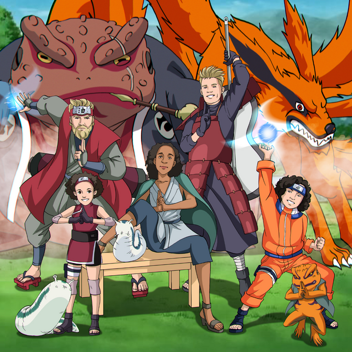 THE STRONGEST NINJA FAMILY - NARUTO FAMILY CUSTOM DRAWING , Haruno Sakura, Jiraiya, Madara, naruto, Naruto Custom Drawing, Naruto Family Custom Drawing, product:turn-me-ninja, Uzumaki Naruto