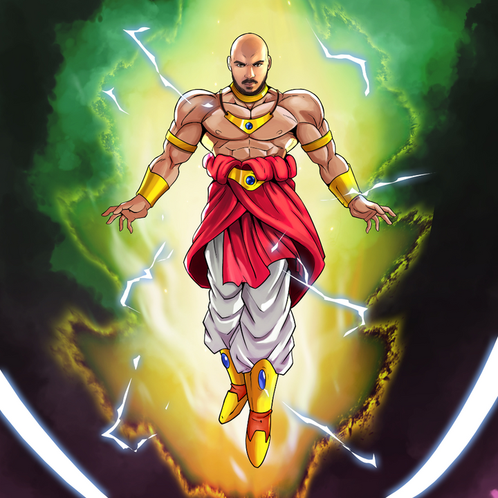 THE NEW POWER OF SAIYAN - DRAGON BALL CUSTOM PORTRAIT , Broly, Dragon Ball, Dragon Ball Custom Anime Portrait, Dragon Ball Custom Drawing, Dragon Ball Super, product:turn-me-saiyan