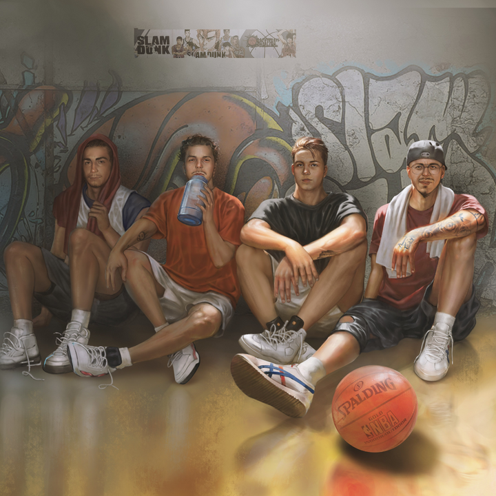 TEAMMATE NEVER DIE - SLAM DUNK CUSTOM ARTWORK , Custom Artwork, Custom Drawing, other, product:turn-me-other-gold, Slam Dunk