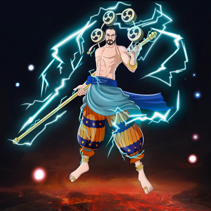 THE GOD OF THUNDER - ONE PIECE CUSTOM PORTRAIT , Enel, One Piece, One Piece Custom Anime Portrait, One Piece Custom Drawing, product:turn-me-pirate