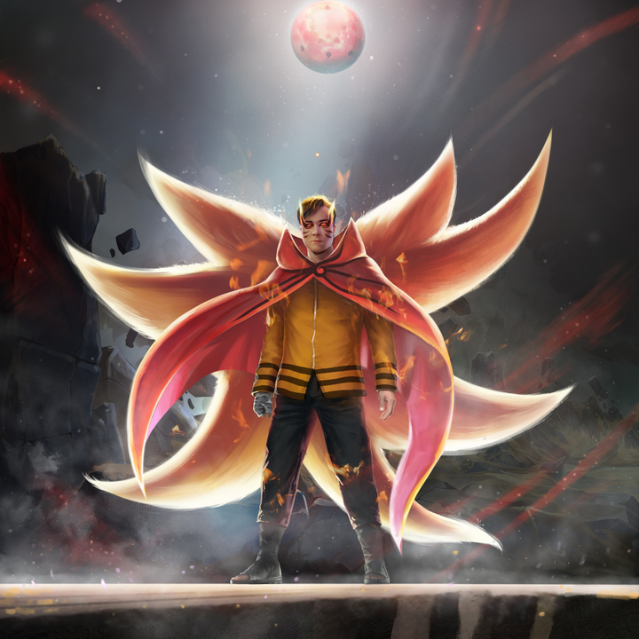 THE KURAMA'S STRONGEST POWER - NARUTO CUSTOM ARTWORK , Kurama, naruto, Naruto Custom Drawing, Naruto Digital Portraits, product:turn-me-ninja-gold, Uzumaki Naruto