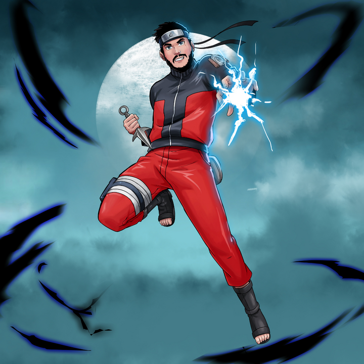 NARUTO WITH CHIDORI - NARUTO CUSTOM DRAWING , naruto, Naruto Custom Anime Portrait, Naruto Custom Drawing, product:turn-me-ninja, Uzumaki Naruto