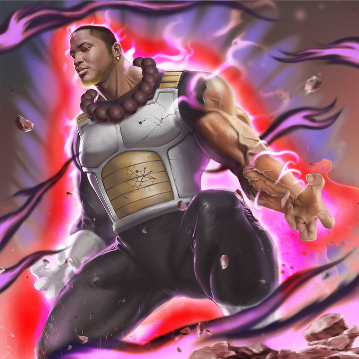 THE NEW POWER OF SAIYAN - VEGETA CUSTOM DRAWING , Dragon Ball, Dragon Ball Custom Anime Portrait, Dragon Ball Custom Drawing, Dragon Ball Z, product:turn-me-saiyan-gold, Vegeta