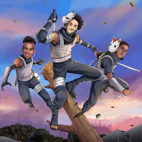 Stronger Minds - Naruto Custom Family Portrait , Anbu members, naruto, Naruto Custom Family Portrait, product:turn-me-ninja, Stronger Minds