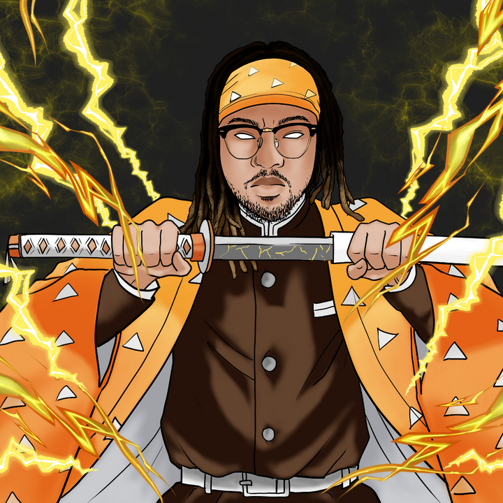 NO SLEEP NO POWER - DEMON SLAYER CUSTOM DRAWING , Demon Slayer, Demon Slayer Custom Drawing, product:turn-me-demon-slayer, Zenitsu