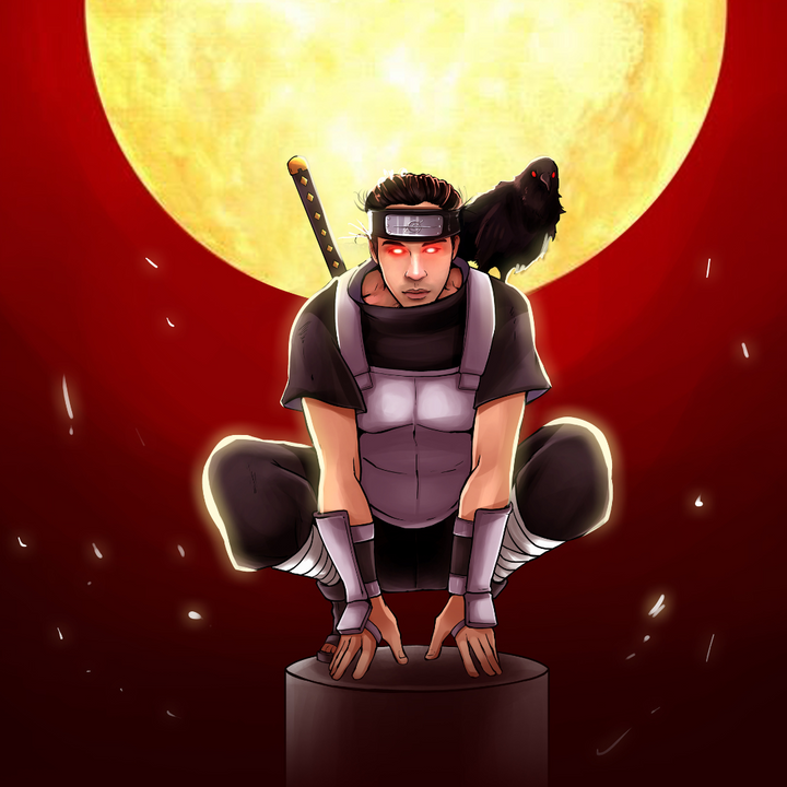 NIGHTMARE OF THE CROW - ITACHI CUSTOM DRAWING , Itachi, Itachi Custom Drawing, Itachi Uchiha, naruto, Naruto Custom Anime Portrait, Naruto Custom Drawing, product:turn-me-ninja