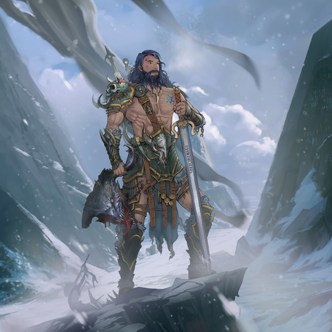 THE VIKING HERO - VIKING CUSTOM DRAWING , Custom Drawing, other, product:turn-me-other-premium, Viking