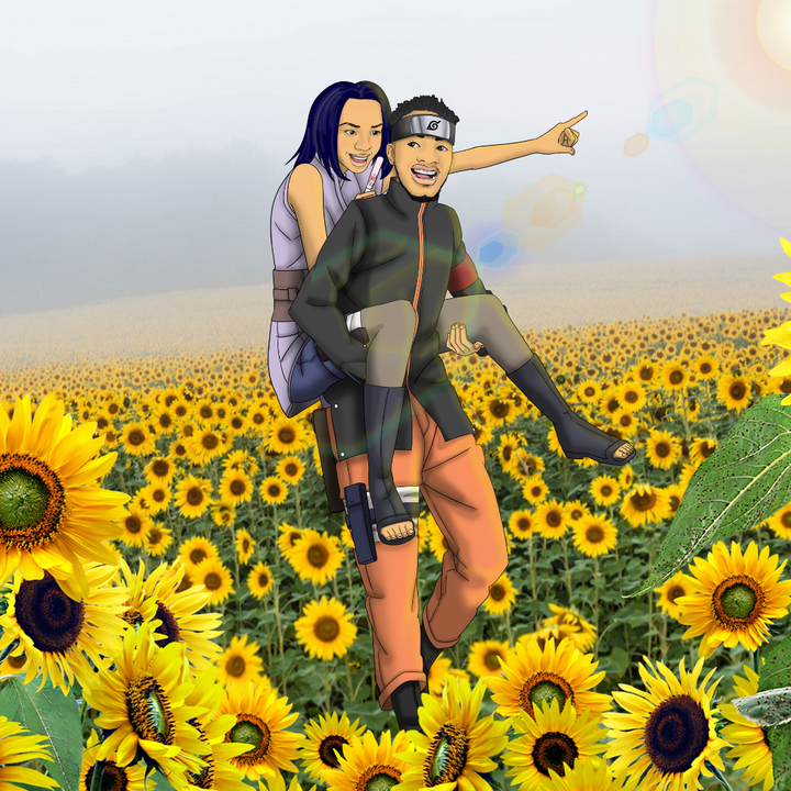 THE BEAUTY OF LOVE - NARUTO COUPLE CUSTOM DRAWING , naruto, Naruto & Hinata, Naruto Couple Custom Drawing, ninja couple, product:turn-me-ninja