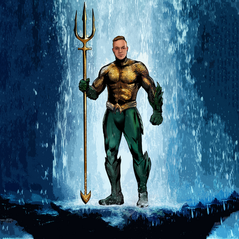 KING OF THE OCEAN - DC COMICS CUSTOM PORTRAIT , Aquaman, DC Custom Drawing, DC hero, product:turn-me-dc-hero