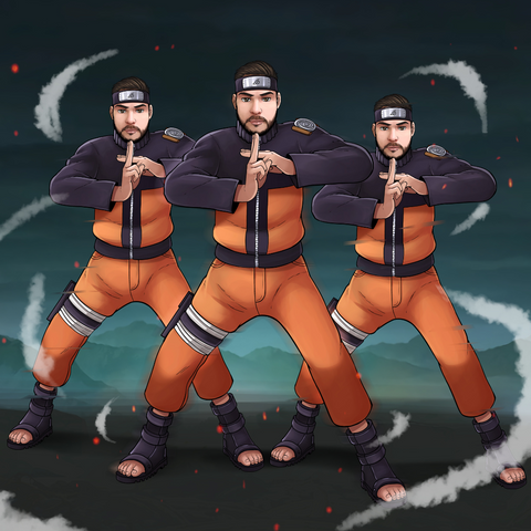 THE SHADOW CLONE JUTSU - NARUTO CUSTOM PORTRAIT , naruto, Naruto Custom Anime Portrait, Naruto Custom Drawing, product:turn-me-ninja, Uzumaki Naruto