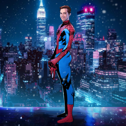 A NIGHT MISSION IN NYC - MARVEL COMICS CUSTOM DRAWING , Marvel Custom Drawing, Marvel Hero, product:turn-me-marvel-hero, Spider Man