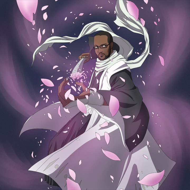 A THOUNDSAND CHERRY BLOSSSOMS - BLEACH CUSTOM DRAWING , Bleach, Bleach Custom Drawing, Byakuya, Byakuya Kuchiki, product:turn-me-other