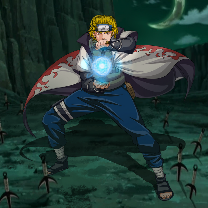 YELLOW FLASH OF THE LEAF - NARUTO CUSTOM PORTRAIT , Minato, naruto, Naruto Custom Drawing, product:turn-me-ninja