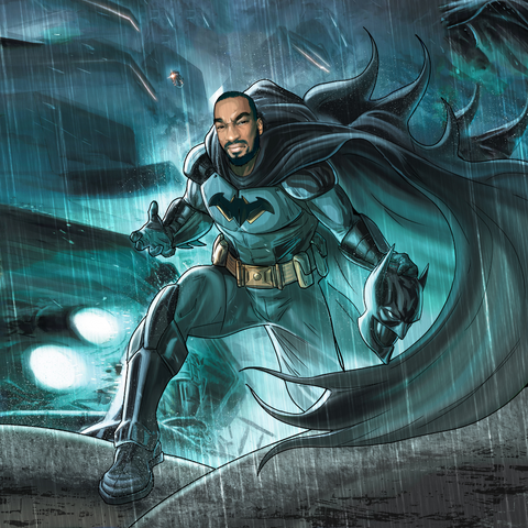 JUSTICE IN THE NIGHT - BATMAN CUSTOM DRAWING , Batman, DC Couple portrait, DC Custom Drawing, DC hero, product:turn-me-dc-hero