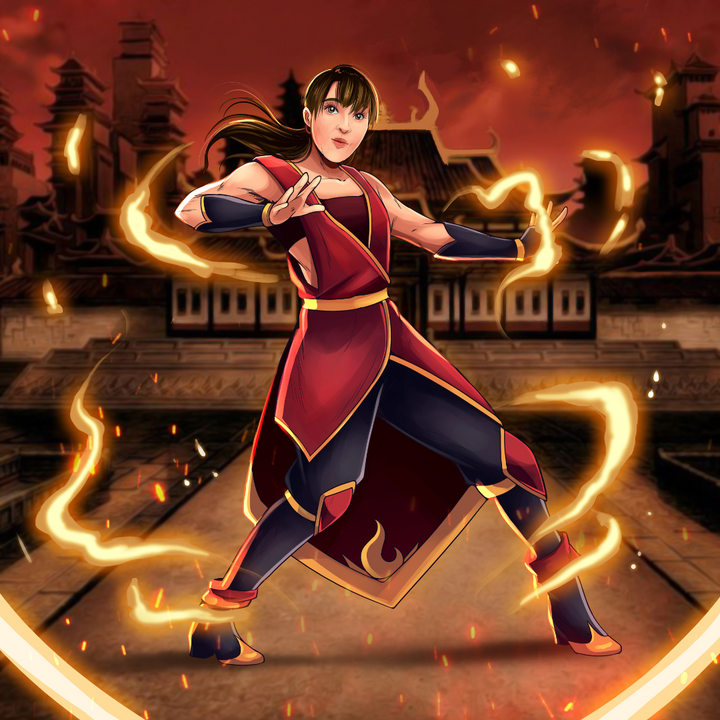 THE FUTURE QUEEN OF FIRE BENDER NATION - AVATAR CUSTOM DRAWING , Avatar, Avatar Custom Drawing, Azula, product:turn-me-bender-avatar