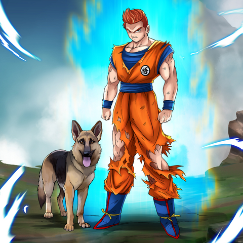 THE NEW SUPER SAIYAN BLUE - DRAGON BALL CUSTOM DRAWING , Dragon Ball, Dragon Ball Custom Drawing, Dragon Ball Super, Goku, product:turn-me-saiyan