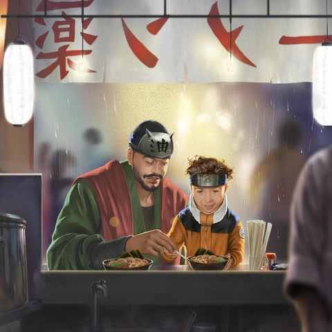 THE REAL FATHER AND MASTER - NARUTO CUSTOM DRAWING , Jiraiya, naruto, Naruto Custom Anime Portrait, Naruto Custom Drawing, product:turn-me-ninja-premium, Uzumaki Naruto