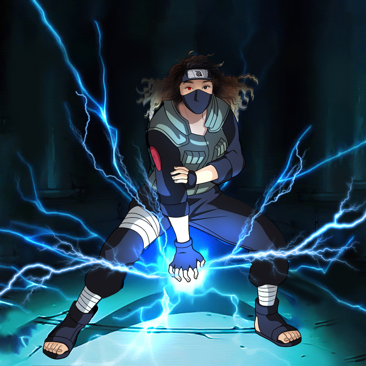 THE STRONGEST THUNDER JUTSU - NARUTO CUSTOM PORTRAIT , Hatake Kakashi, Kakashi, naruto, Naruto Custom Anime Portrait, Naruto Custom Drawing, product:turn-me-ninja