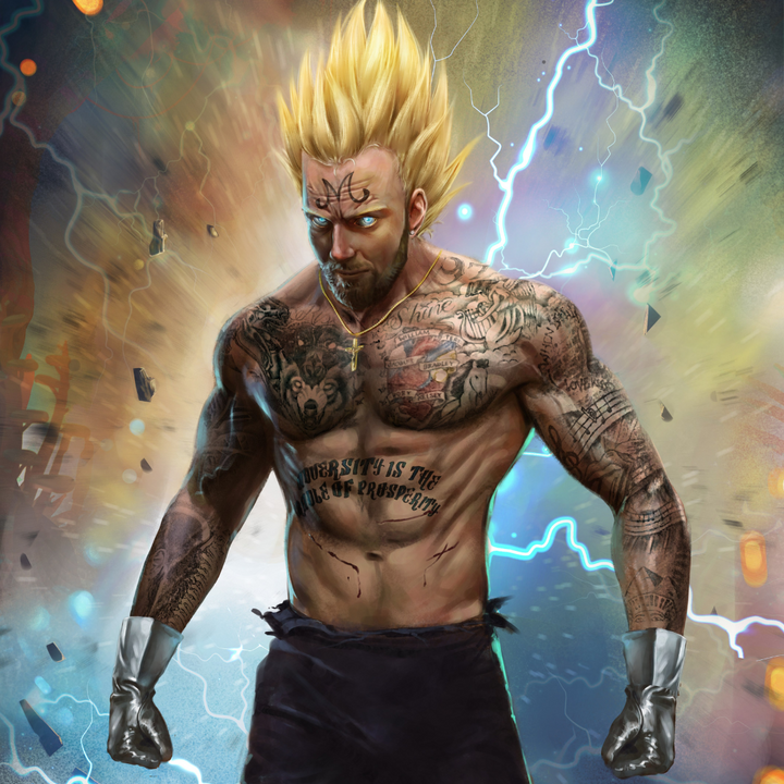 TRUE POWER OF MAJIN - VEGETA CUSTOM ARTWORK , Dragon Ball, Dragon Ball Custom Drawing, Dragon Ball Z, Majin Vegeta, product:turn-me-saiyan-gold
