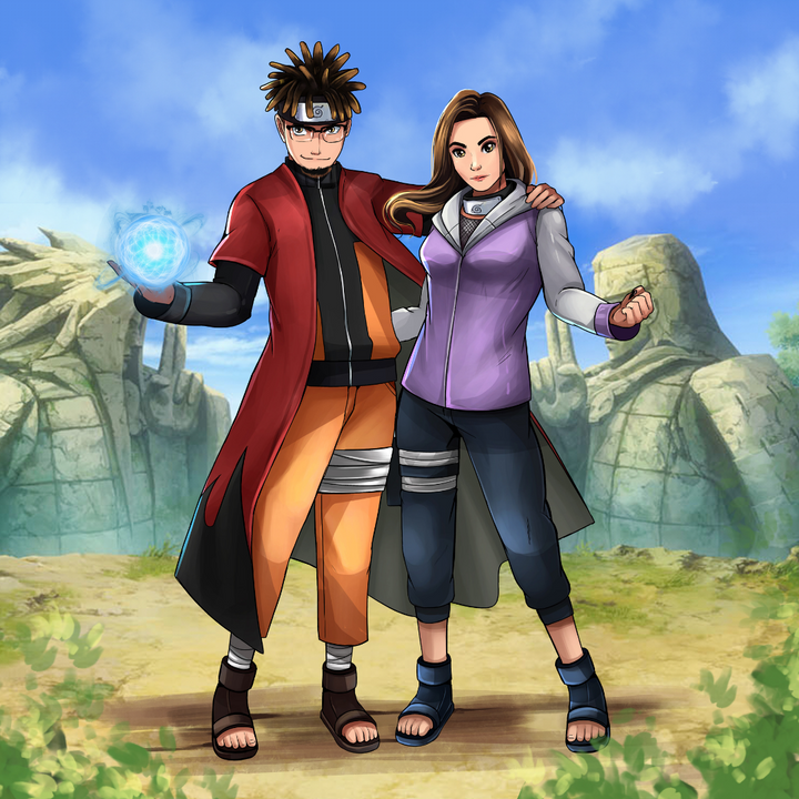 UNSTOPPABLE LOVE - NARUTO COUPLE CUSTOM DRAWING , Hinata, naruto, Naruto & Hinata, Naruto Couple Custom Drawing, Naruto Couple portrait, Naruto Custom Drawing, product:turn-me-ninja, Uzumaki Naruto