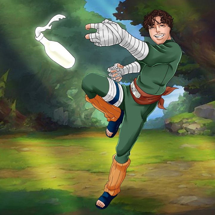 THE NEW MARTIAL ARTS SKILL - NARUTO CUSTOM PORTRAIT , naruto, Naruto Custom Anime Portrait, Naruto Custom Drawing, product:turn-me-ninja, Rock Lee