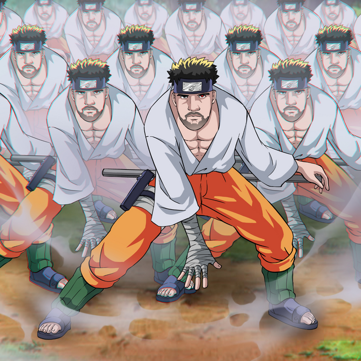 MASTER OF SHADOW CLONE TEACHNIQUE - NARUTO CUSTOM DRAWING , naruto, Naruto Custom Drawing, Naruto Uzumaki, product:turn-me-ninja, Sasuke