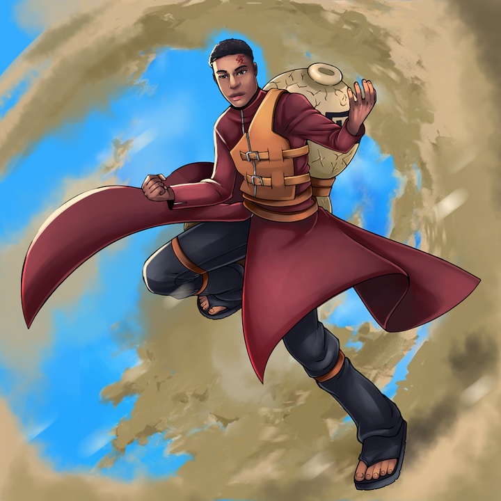 GAARA OF THE SAND - NARUTO CUSTOM PORTRAIT , Gaara, naruto, Naruto Custom Anime Portrait, Naruto Custom Drawing, ninja, product:turn-me-ninja