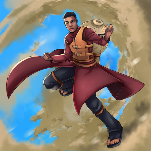 GAARA OF THE SAND - NARUTO CUSTOM PORTRAIT , Gaara, naruto, Naruto Custom Anime Portrait, Naruto Custom Drawing, ninja, product:turn-me-ninja