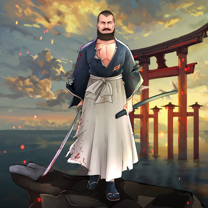 THE OLD SAMURAI - RUROUNI KENSHIN CUSTOM DRAWING , Custom Drawing, Kenshin, other, product:turn-me-other, Rurouni Kenshin Custom Drawing