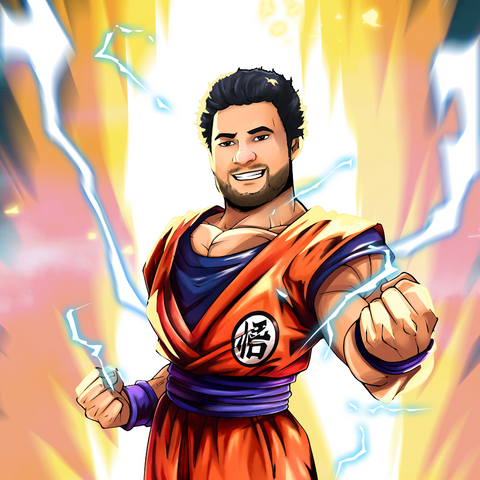 SUPER SAIYAN POWER UP - GOKU CUSTOM PORTRAIT , Dragon Ball, Dragon Ball Custom Anime Portrait, Dragon Ball Custom Drawing, Goku, product:turn-me-saiyan, Saiyan