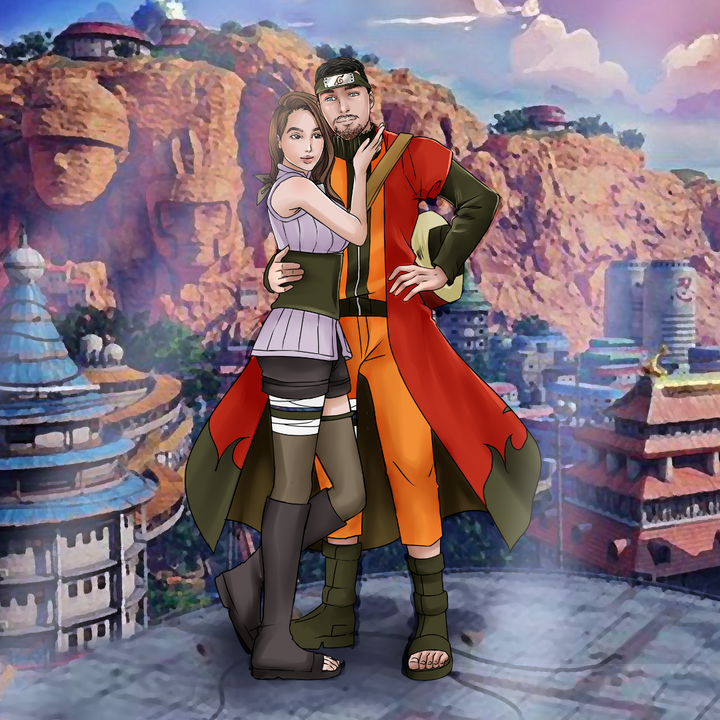 THE BEST NINJA COUPLE - NARUTO COUPLE CUSTOM DRAWING , Hinata, naruto, Naruto & Hinata, Naruto Couple Custom Drawing, Naruto Couple portrait, ninja, product:turn-me-ninja