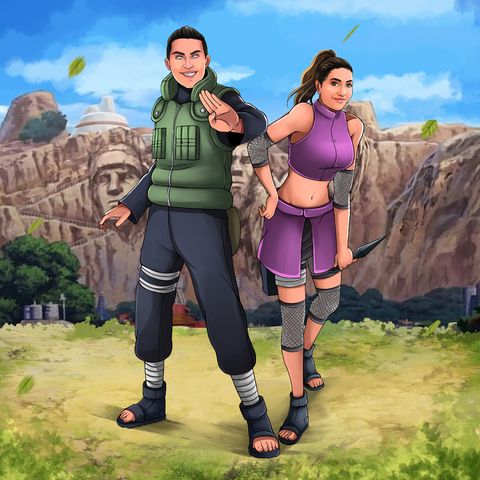 THE UNSTOPPABLE LOVE - NARUTO COUPLE CUSTOM DRAWING , Ino, naruto, Naruto Couple Custom Drawing, Naruto Custom Drawing, Neji, product:turn-me-ninja