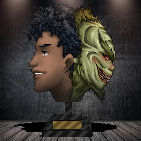 TWO FACE OF HUMAN - BOY CUSTOM DRAWING , Boy Custom Drawing, Custom Drawing, other, product:turn-me-other