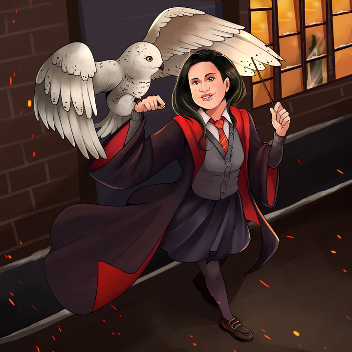 A WIZARD FROM GRYFFINDOR - HARRY POTTER CUSTOM DRAWING , Harry Potter, Harry Potter Custom Drawing, product:turn-me-wizard