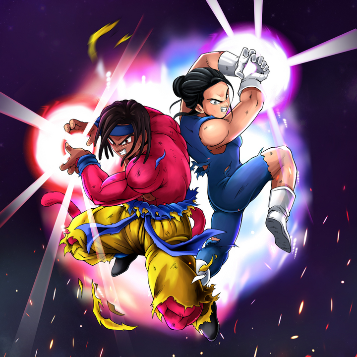 DOUBLE POWERFUL KAMEHAMEHA - DRAGON BALL CUSOTM DRAWING , Dragon Ball, Dragon Ball Custom Drawing, Dragon Ball GT, Goku, product:turn-me-saiyan, Saiyan, Vegeta