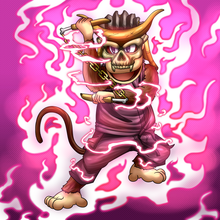 THE KUNGFU MONKEY - ANIMAL CUSTOM DRAWING , Custom Drawing, other, product:turn-me-other