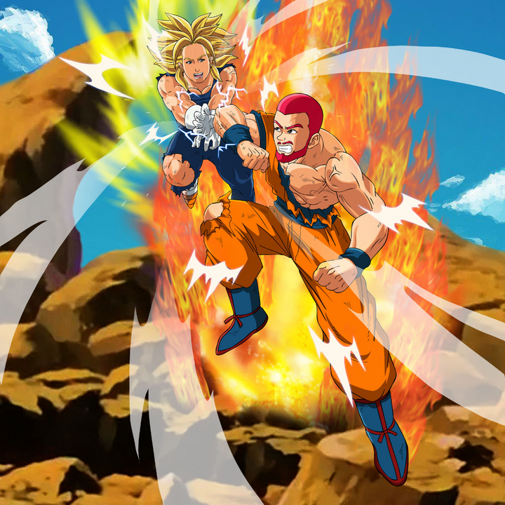 BATTLE OF THE SAIYAN - DRAGON BALL CUSTOM DRAWING , Dragon Ball, Dragon Ball Custom Drawing, Dragon Ball Z, Goku, product:turn-me-saiyan, Vegeta