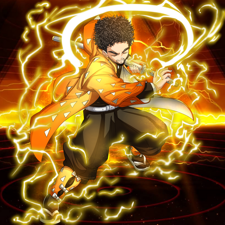 THE POWER OF THUNDER - DEMON SLAYER CUSTOM DRAWING , Demon Slayer, Demon Slayer Custom Anime Portrait, Demon Slayer Custom Drawing, product:turn-me-demon-slayer, Zenitsu